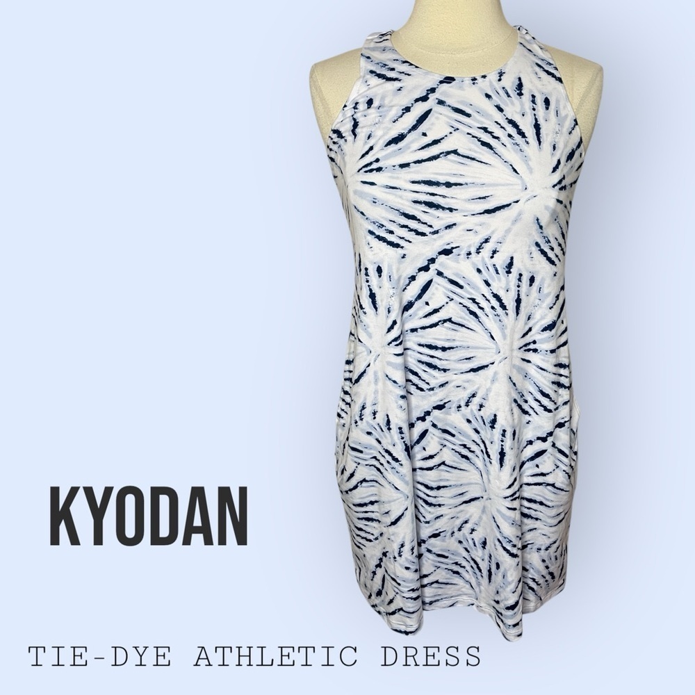 KYODAN Tie-Dye Athletic Mini Dress with Pockets, Medium‎